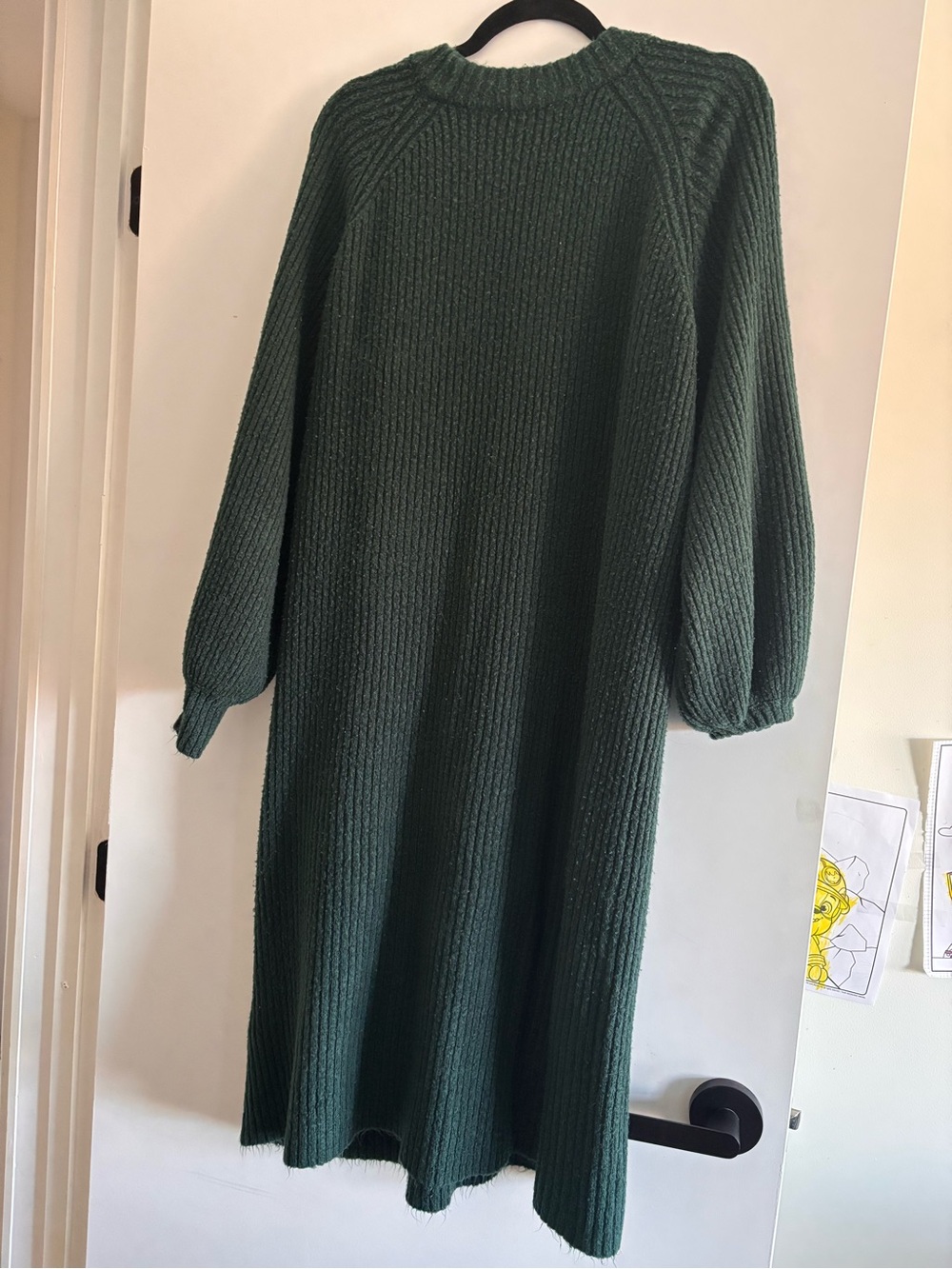 Forest Green Knit Sweater Dress